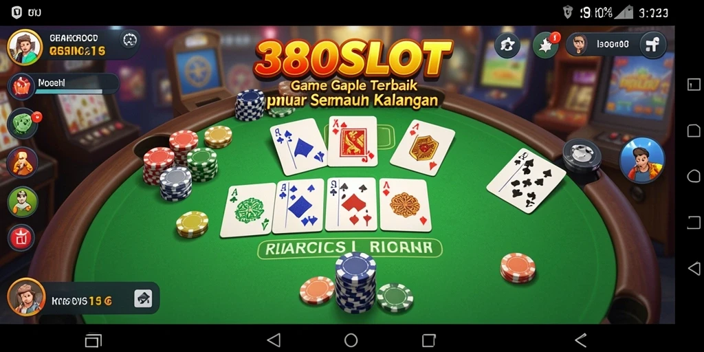 Tampilan seru gameplay Gaple di 380SLOT.