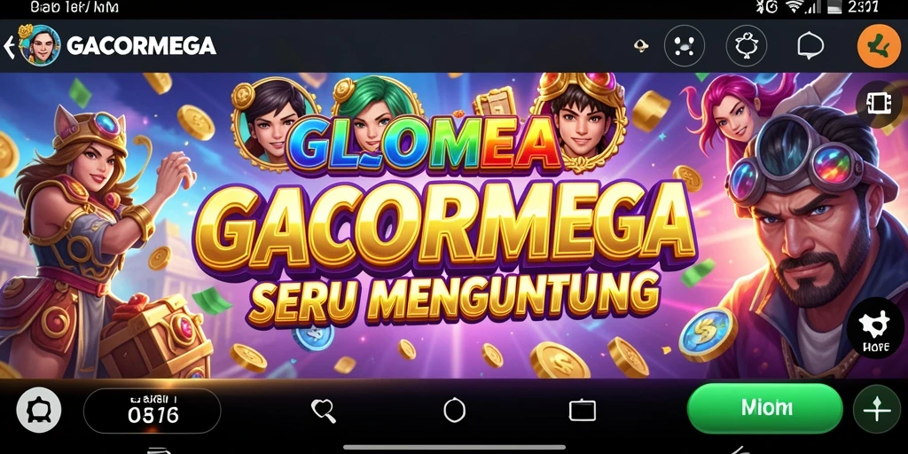 Gameplay GACORMEGA yang seru dan penuh warna.