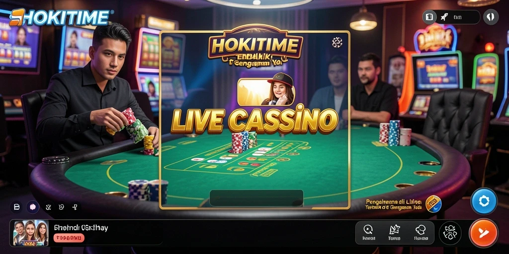 Tampilan gameplay HOKITIME yang menarik dengan dealer langsung.