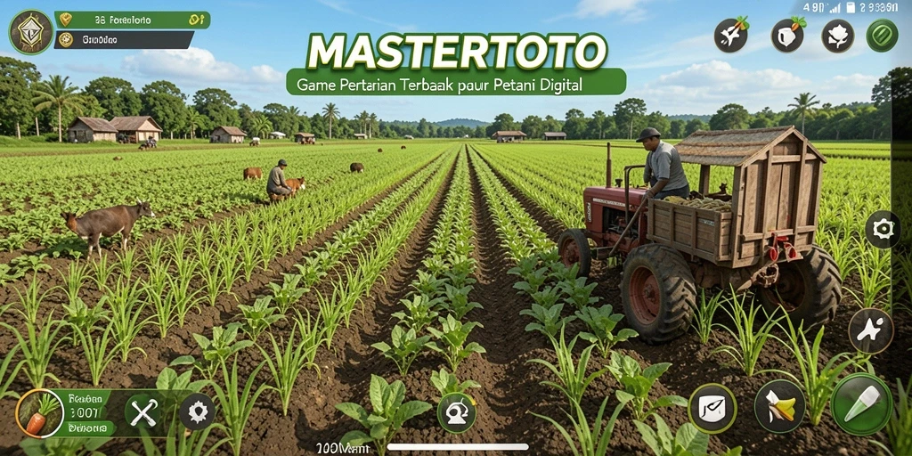 Screenshot MASTERTOTO menampilkan kebun indah dengan tanaman subur.