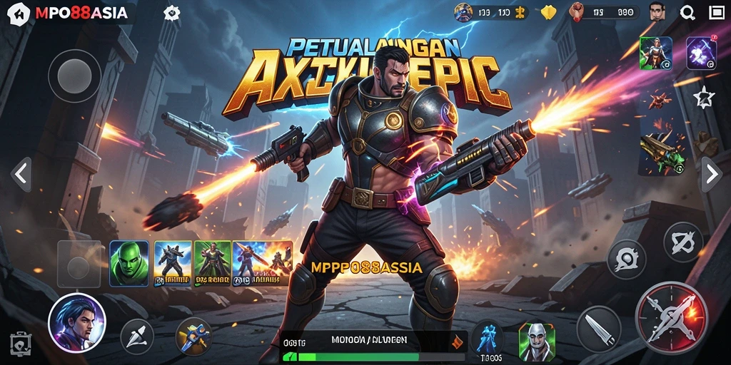 Screenshot menampilkan aksi mendebarkan dalam gameplay MPO88ASIA.