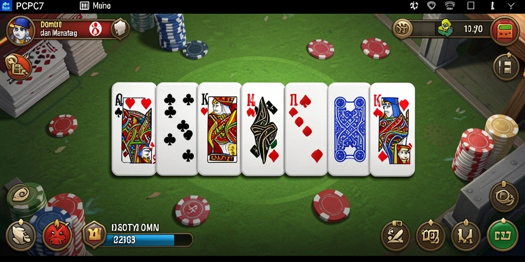 Tangkapan layar PCPC7 menunjukkan gameplay domino yang menarik dan interaktif.