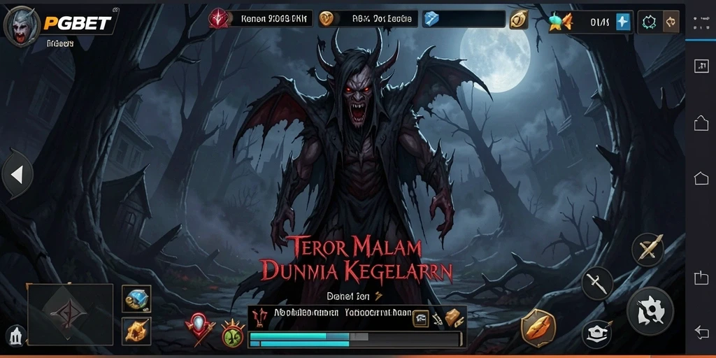 Tampilan gameplay PGBET dengan nuansa horror yang mencekam.